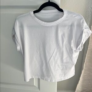 White Women's Crewneck Crop Tee